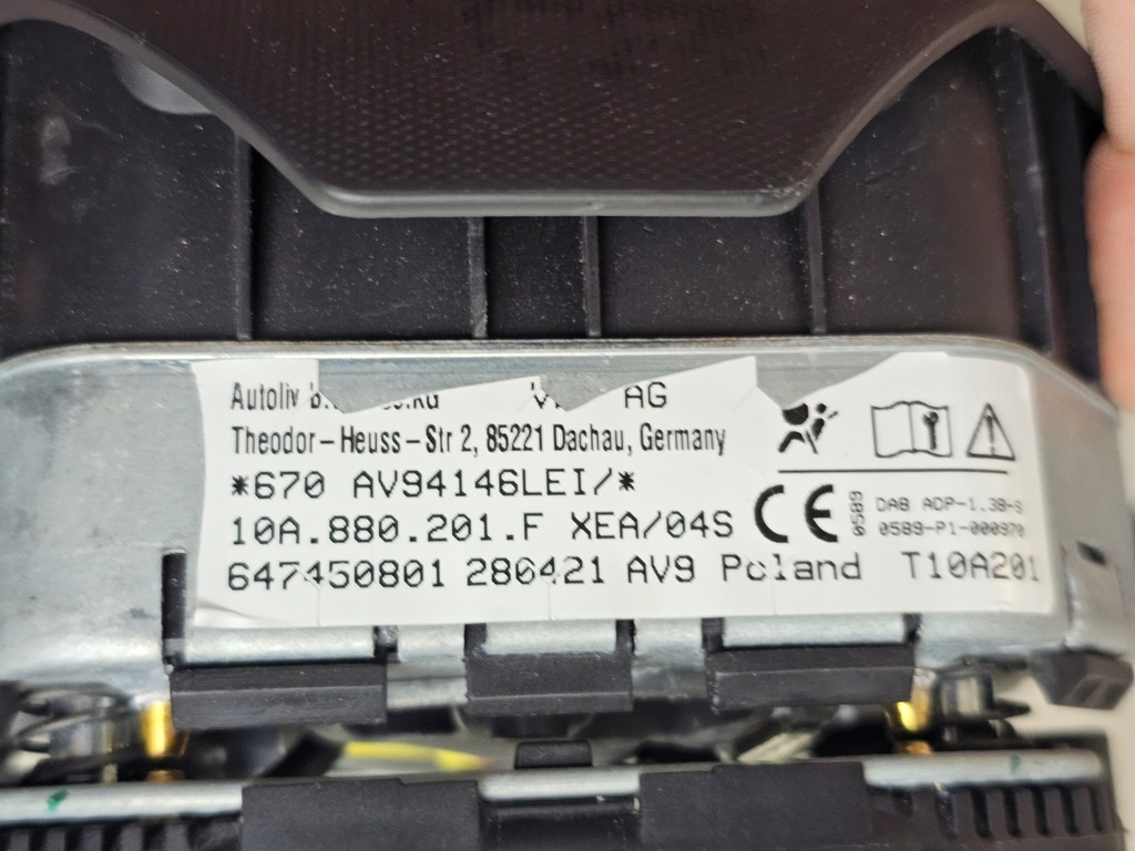 фото №9, Подушка повітряна подушка безпеки водія керма vw id3 10a880201f id 3