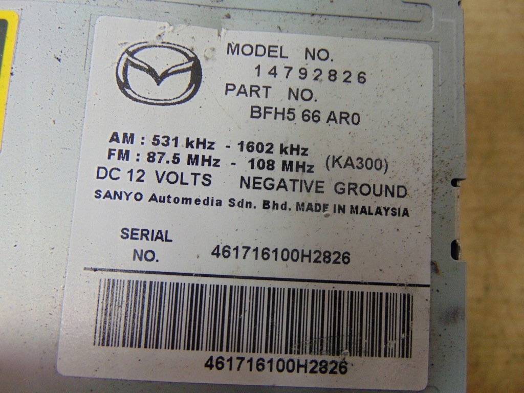 фото №10, Радио заводской mazda 3 bl 2009- 14792826