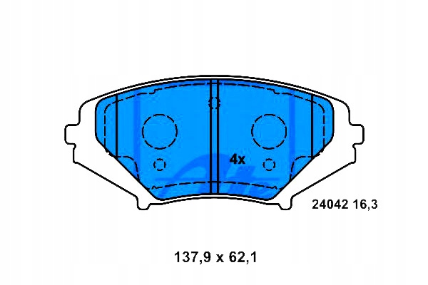 фото №2, Ate тормозные колодки тормозные mazda rx-8 1.3 08.03-06.12 at