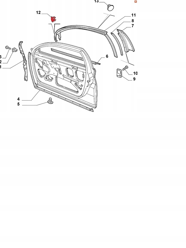 фото №3, Alfa romeo 166 крышка заглушка уплотнители дверь prz