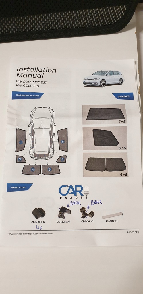 фото №7, Защита солнцезащитные car shades vw golf