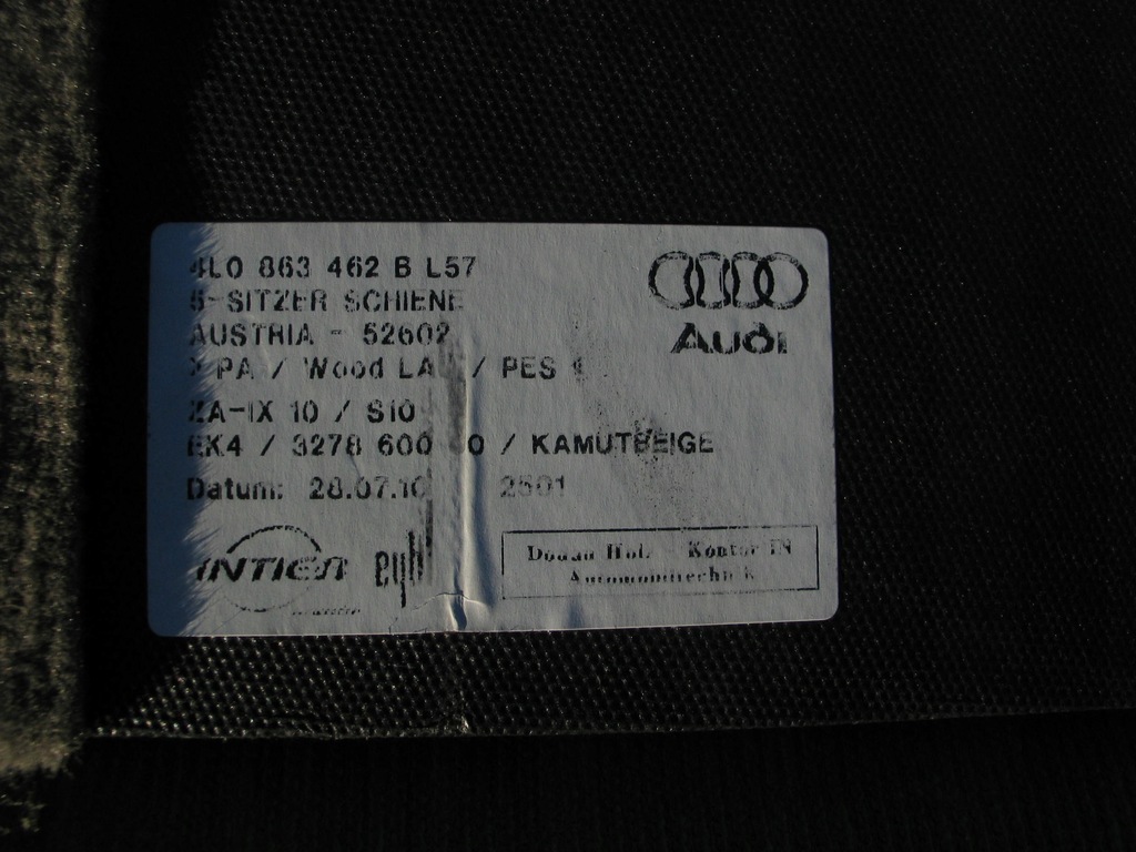 фото №11, Обшивка підлога багажника audi q7 05-15r. 4l 4l0 4l0863462b світла