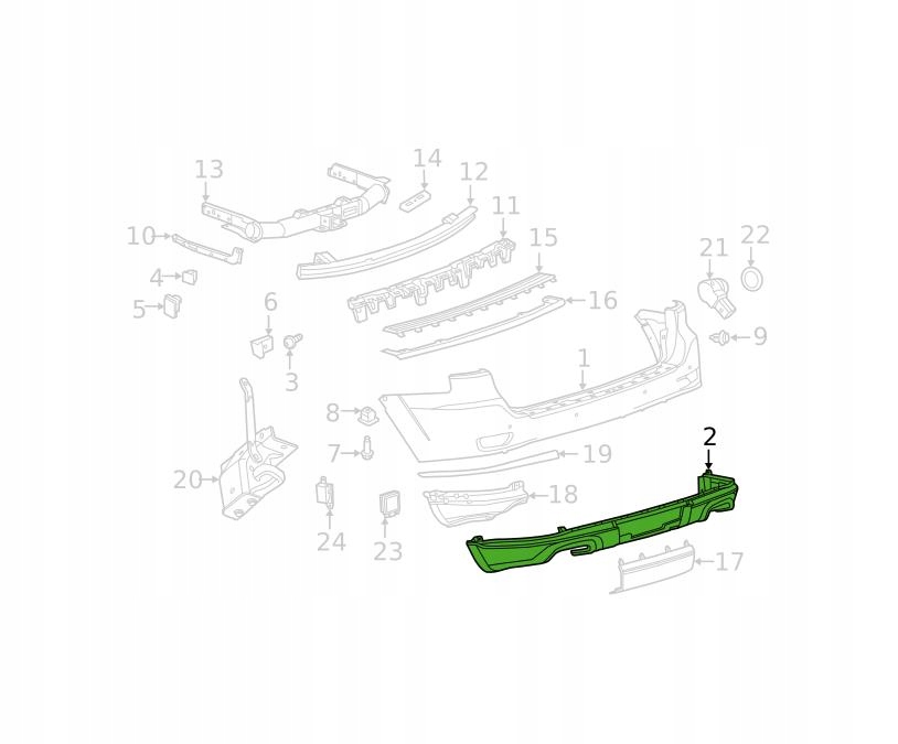 Купить Спойлер бампера jeep grand cherokee 14- новый