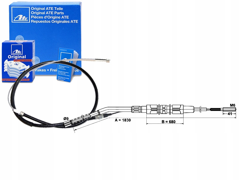 Купити Тягa трос гальма ручного ate 1987477008 10425