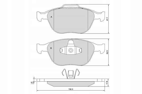 фото №1, Starline тормозные колодки тормозные ford focus tourneo connect kpl