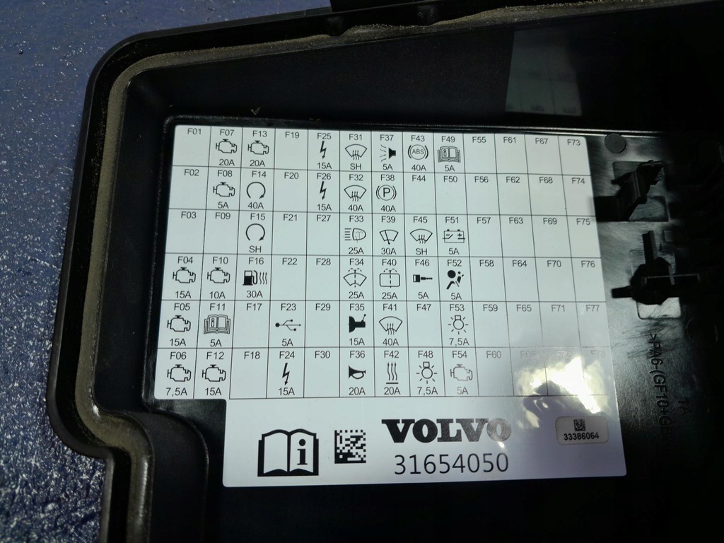 фото №7, Volvo s90 v90 ii 16- корпус коробка предохранителей 31398001 d4204t9