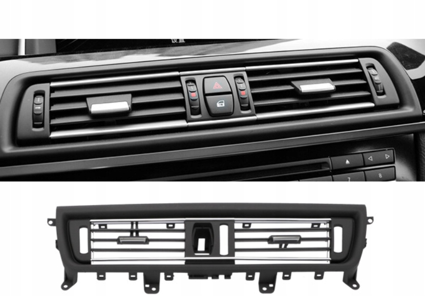 фото №3, Решётка обдув средняя хром bmw 5 f10 f11 10-16