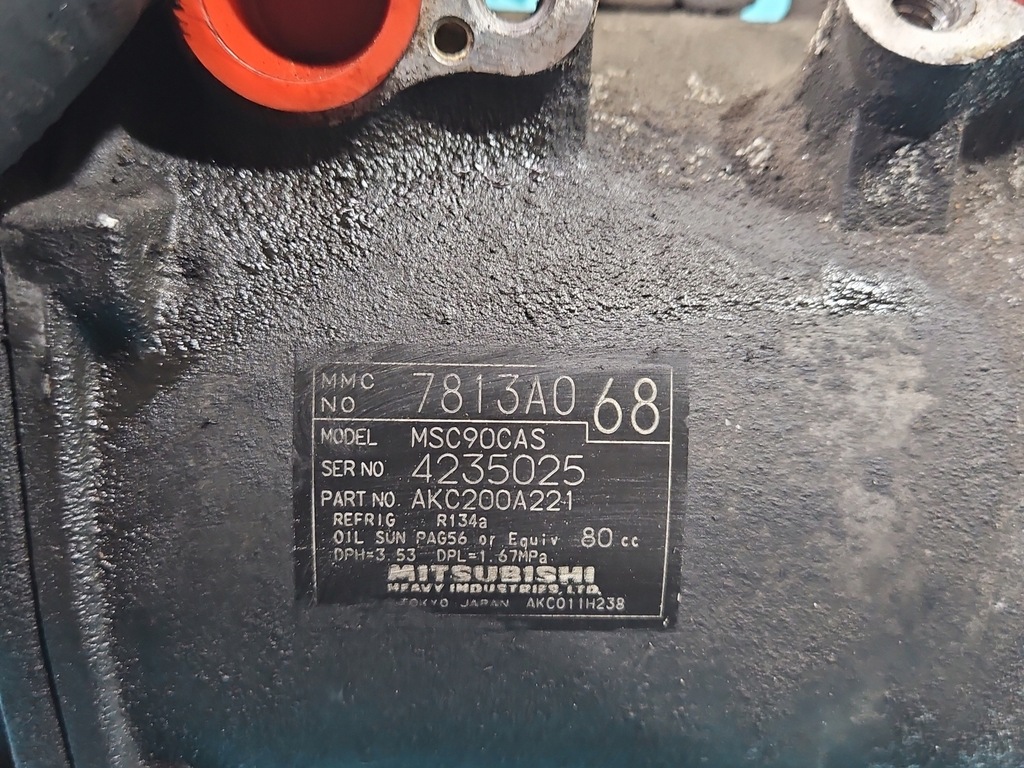 фото №7, Компресор кондиціонера компресор mitsubishi outlander ii 7813a068, msc90cas