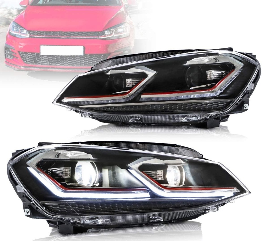 фото №1, Фара лампа l+r day line led динамічні gti vw golf vii 7 5g0 lift 17-