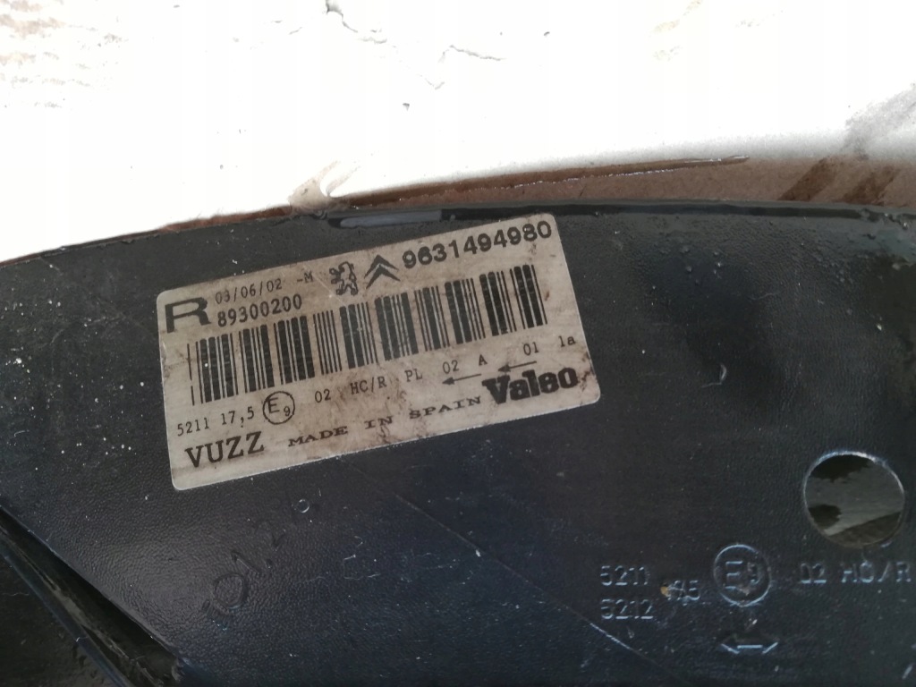Левая передняя фара citroen xsara picasso 1999-2004 9631494980 Недорого