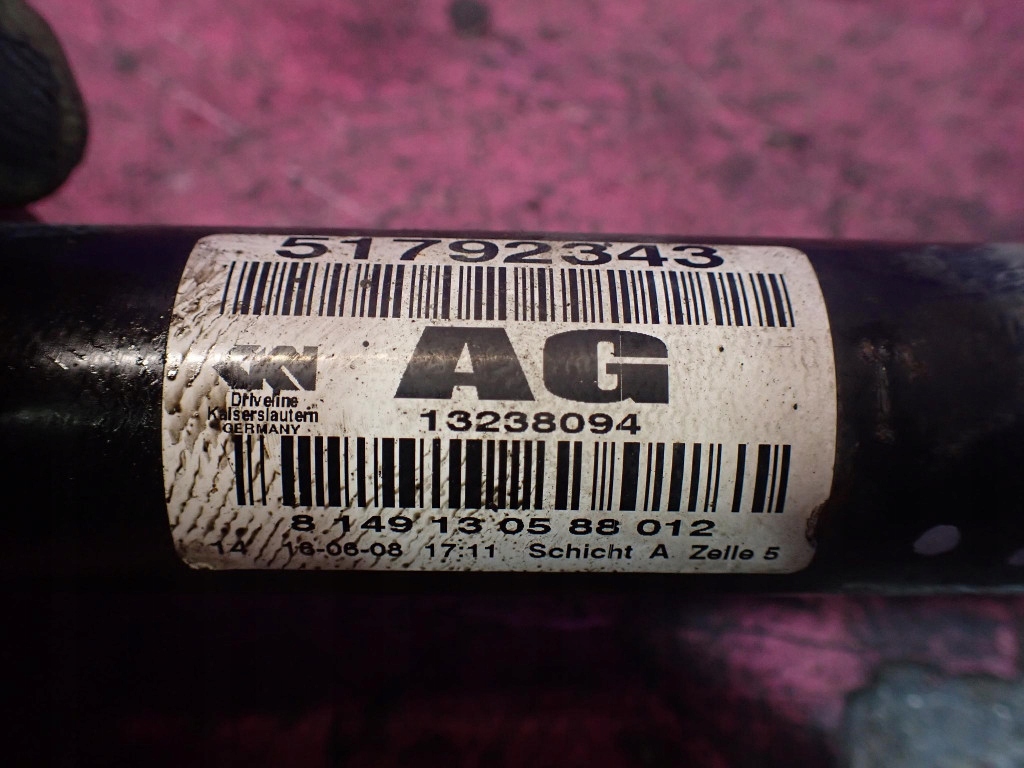 фото №7, Fiat croma ii 05-11 1.8 приводной вал правая шарнир 51792343