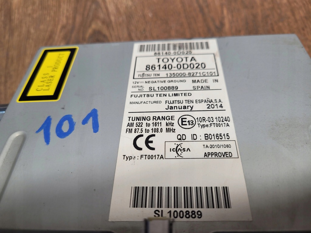 фото №7, Радіо toyota yaris iii 86140-0d020