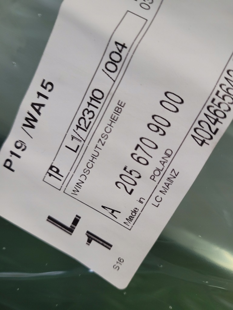 фото №11, Стекло лобовое mercedes w205 a205 a2056709000 nowa