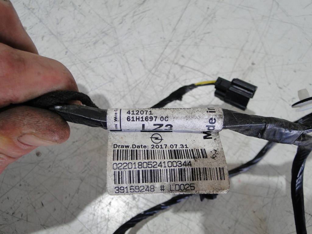 фото №8, Opel astra k v жгут электропроводка дверь правый перед