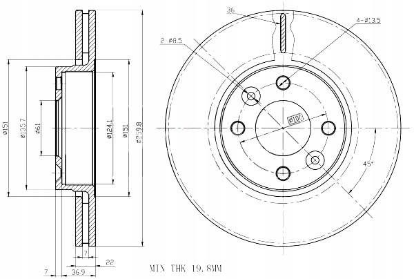фото №1, Maxgear 19-0954 диск гальмівна