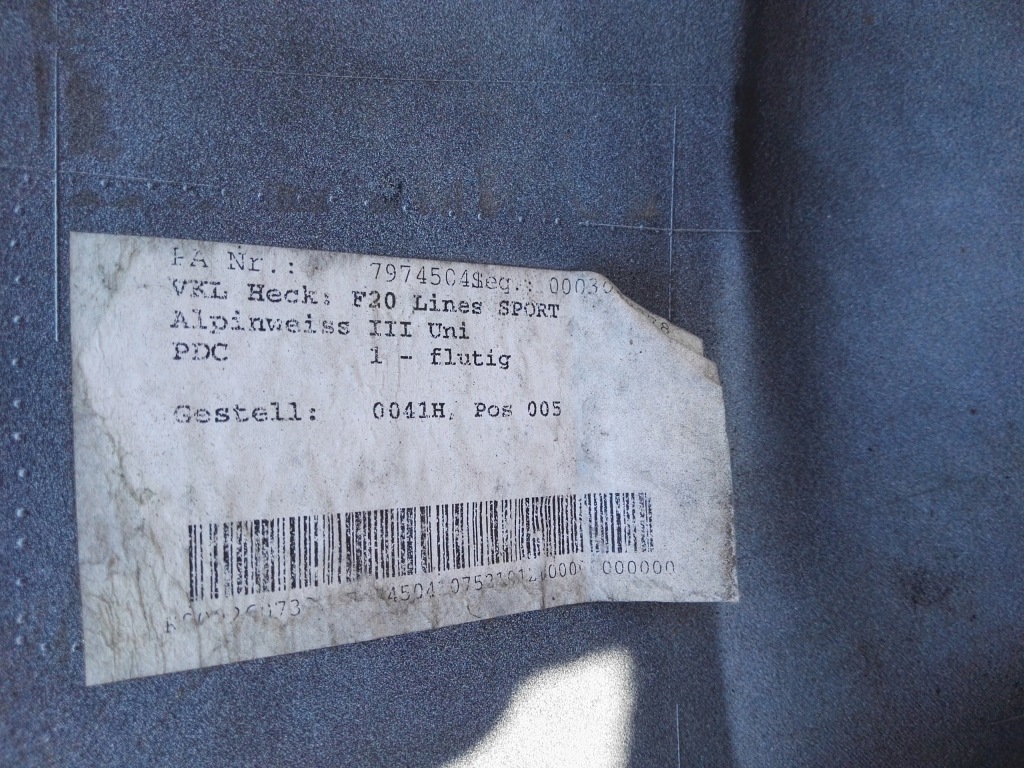 фото №12, Бампер задняя задний bmw 1 f20 sport line pdc