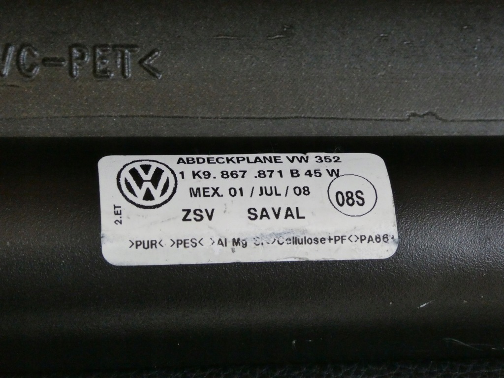 фото №8, Шторка багажника vw golf v kombi 1k9867871b