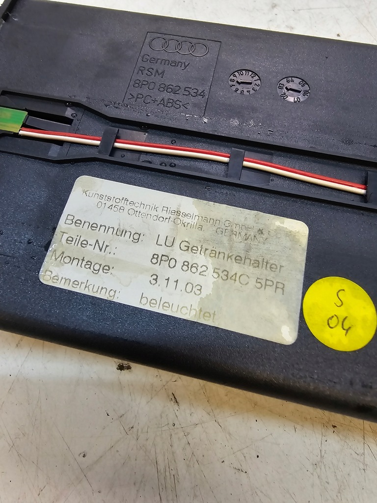 фото №8, Кронштейн подставка na kubkek audi a3 8p lift 8p0862534c