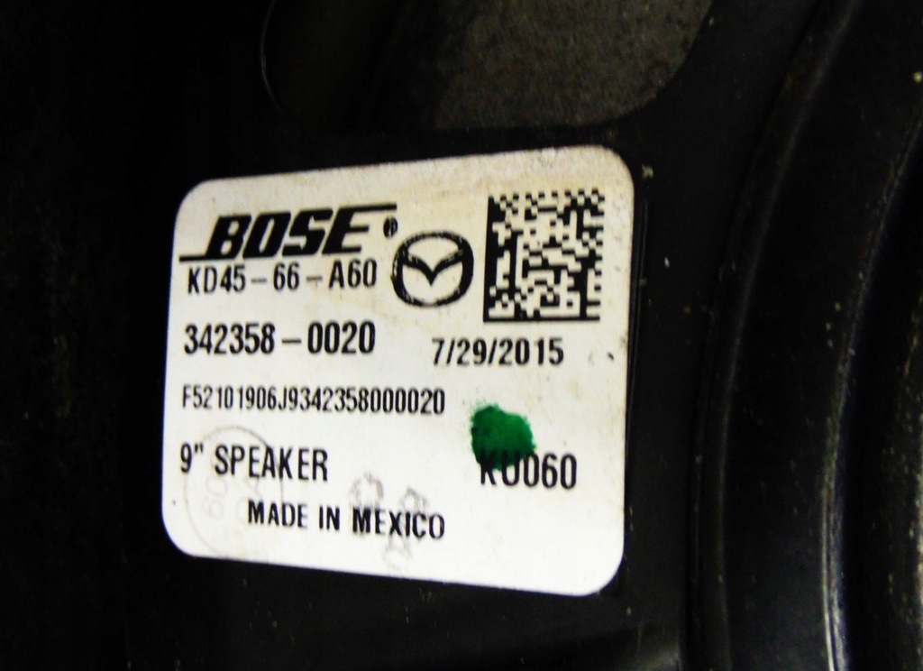 фото №9, Динамики bose перед задняя wzmaczniac комплект mazda 6 iii gj lift sedan europa