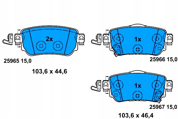 фото №2, Гальмівні колодки гальмівні задня nissan leaf qashqai ii x-trail iii renault