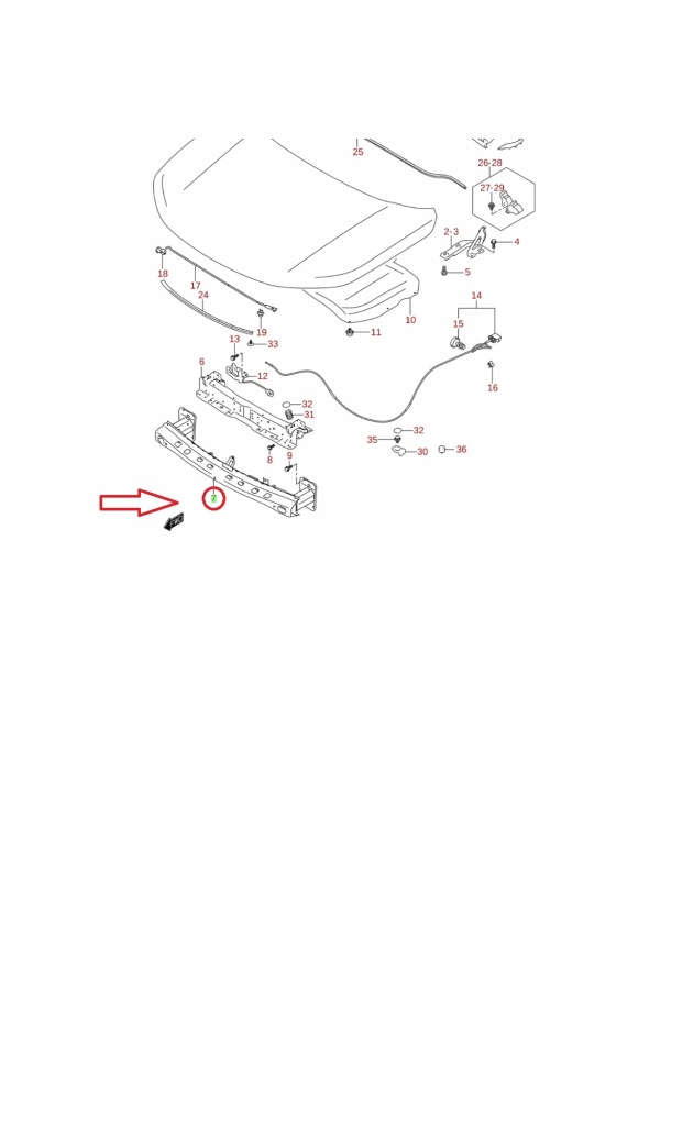 фото №1, Балка бампера передний suzuki