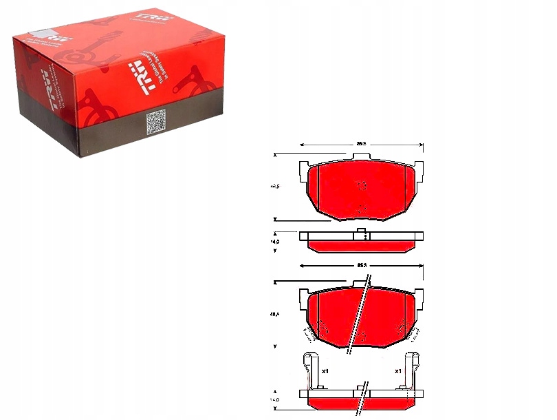 фото №1, Trw тормозные колодки тормозные hyundai задняя coupe elantra lan