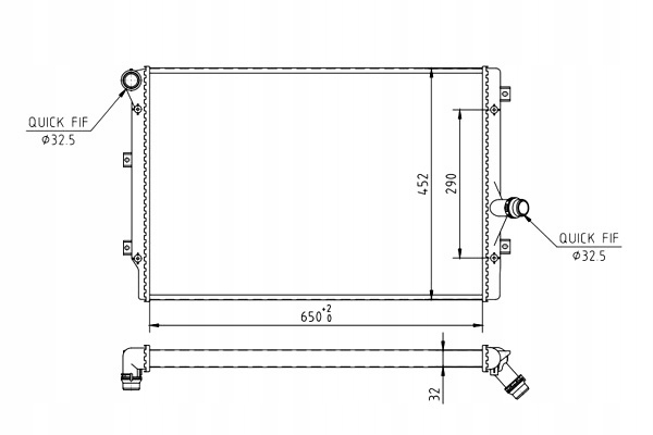фото №2, Радиатор audi a3 2.0tdi 03- hart