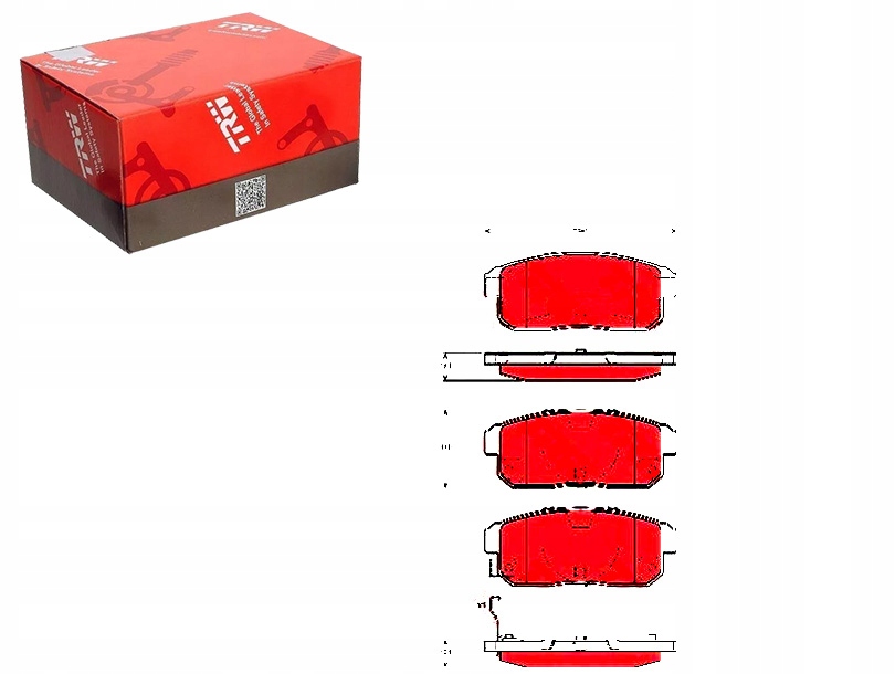 фото №1, Тормозные колодки тормозные mazda задняя rx-8 1,3 03-12 trw