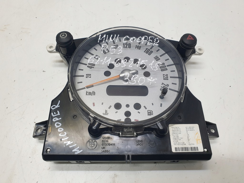 фото №1, Счетчик приборы mini cooper r53 62116921518