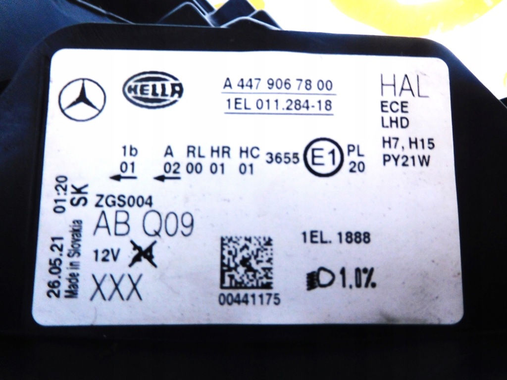 фото №14, Mercedes vito iii w447 лампа передняя правая обычная 2014r.