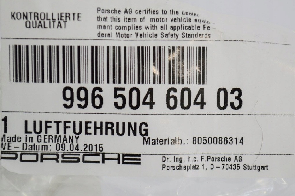 фото №6, Porsche 911 996 передній правий підкрилок канал повітря 99650460403 2002