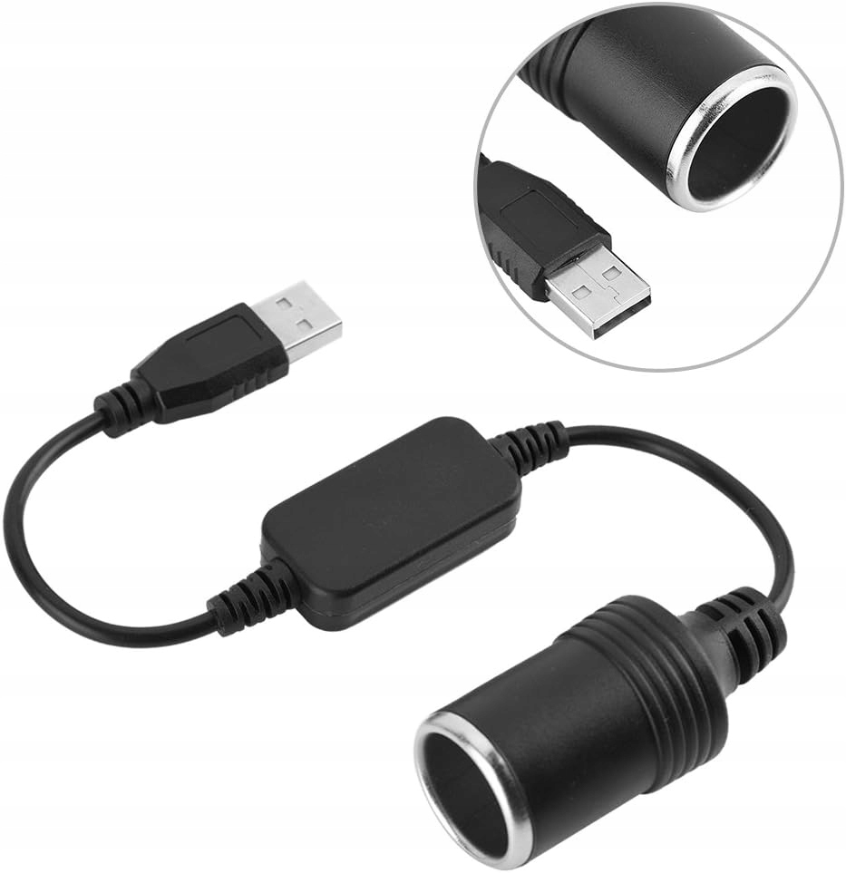 фото №7, Адаптер конвертер usb 5v роз'єм прикурювача 12v