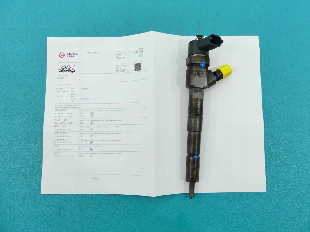 фото №1, Test форсунка alfa romeo mito 0445110300 1.6jtd