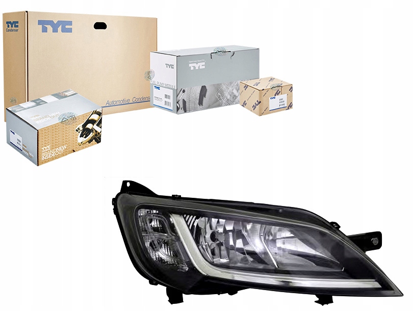 фото №1, Фара 2 h7 электрический с двигателем цвет wkła