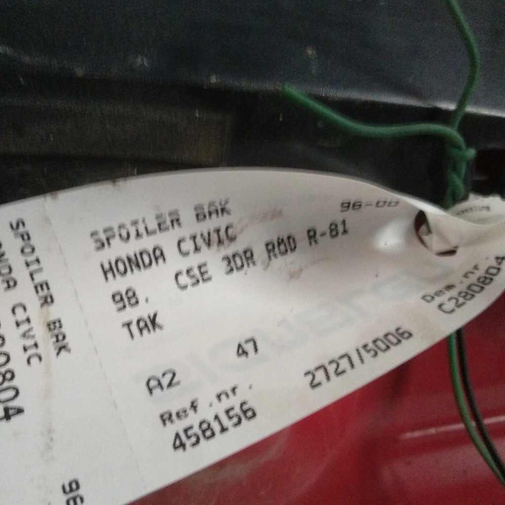 фото №3, Спойлер спойлер honda civic