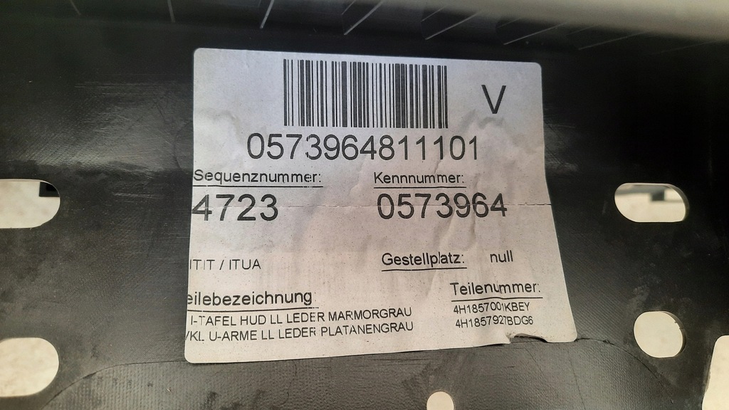 фото №12, Audi a8 4h d4 консоль панель приладів приладова head up сіра