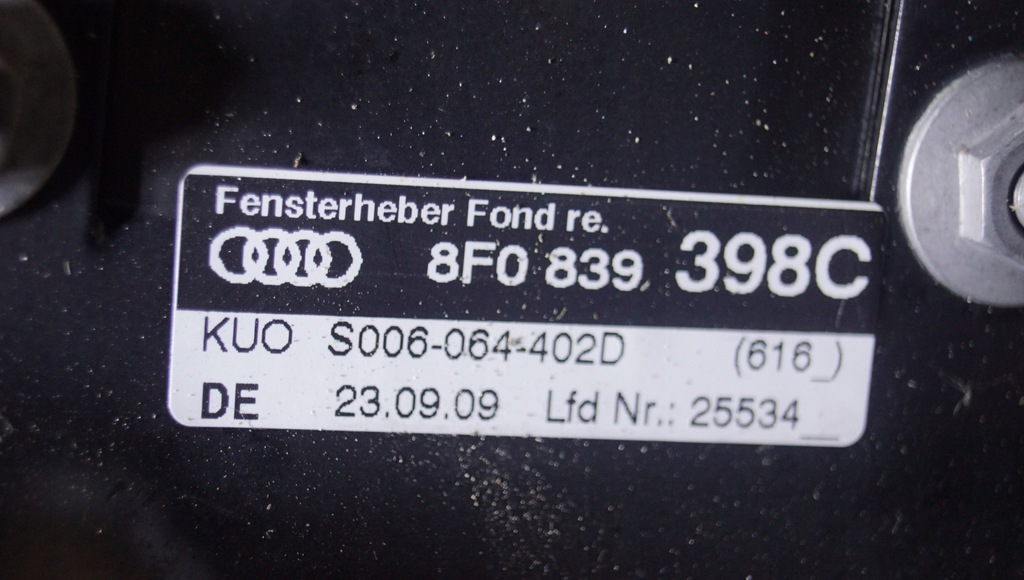 фото №8, Audi a5 8t cabrio підйомник скло правий задня