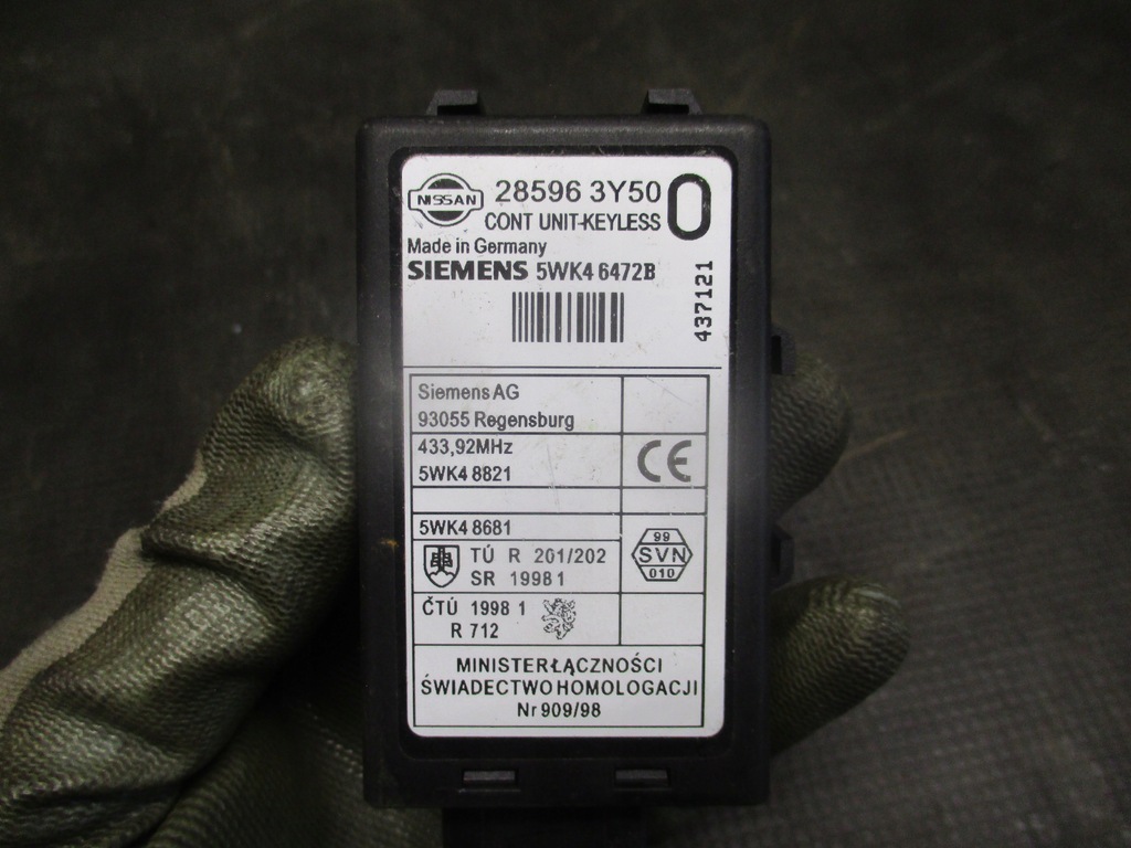 фото №6, Модуль замка центрального nissan x-trail t30 01-07r 285963y50