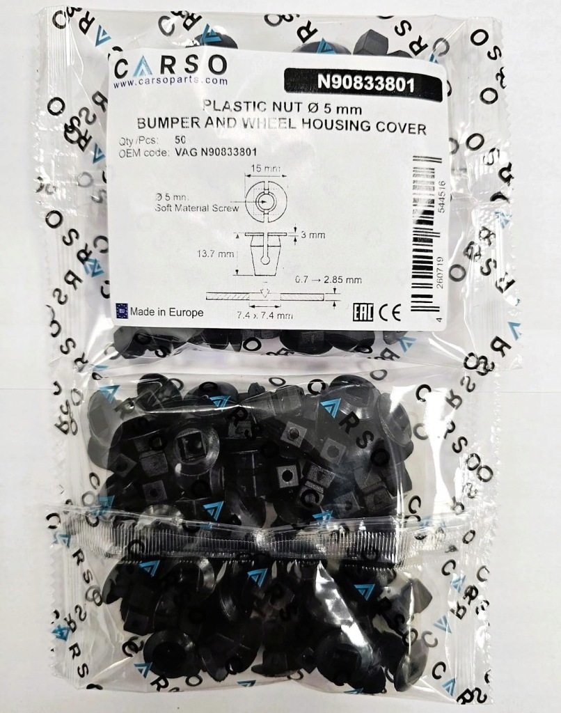 фото №6, Клипса крепёжный nakrętkę распорная alfa romeo audi fiat seat skoda