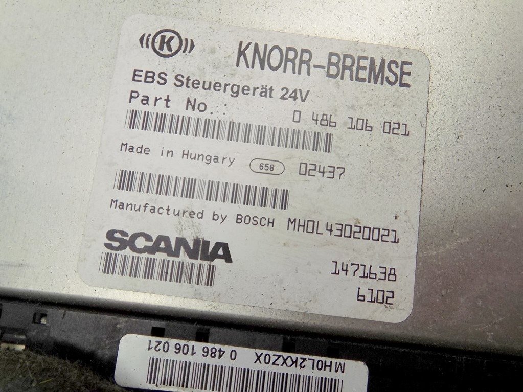 фото №5, Scania 4 114 124l 420km блок управления ebs 0486106021