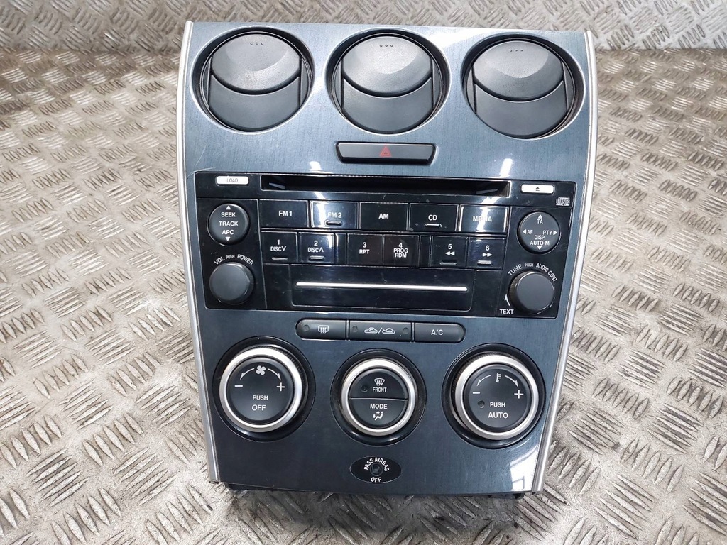 фото №1, Радио проигрыватель + панель обдув + рамка mazda 6 i lift gr4b66dsx