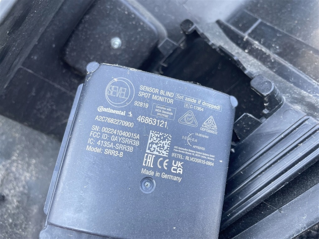 Бампер кронштейн левая задний + модуль датчик слепая зона citroen jumper 3 3 рестайлинг  21-24 Доставка