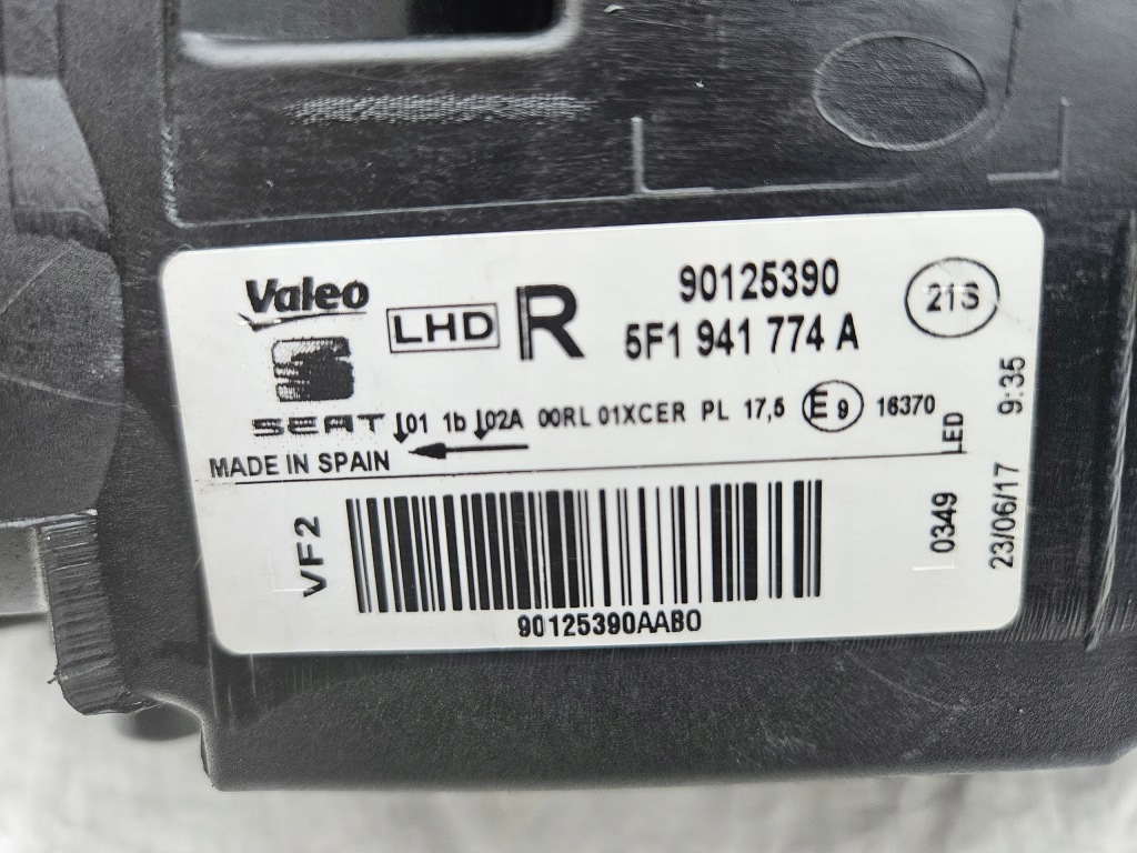 фото №1, Seat leon 5fi lift лампа правая full led 5f1941774a