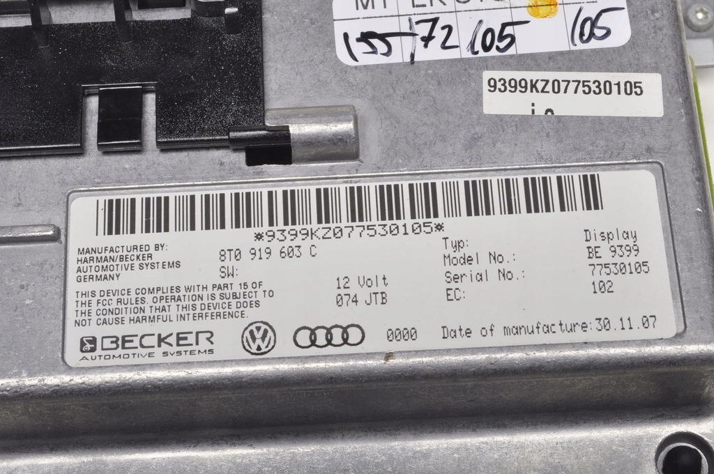 фото №6, Audi q7 дисплей экран 8t0919603c