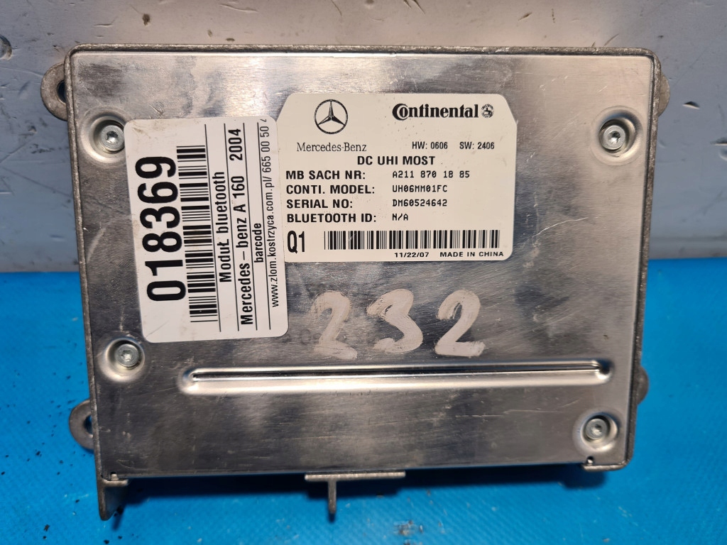 фото №1, Модуль bluetooth mercedes-benz a 160