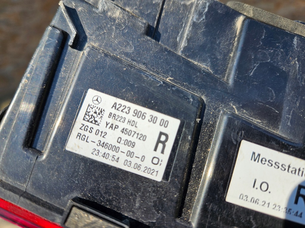 фото №4, Mercedes w223 лампа задня задня права led