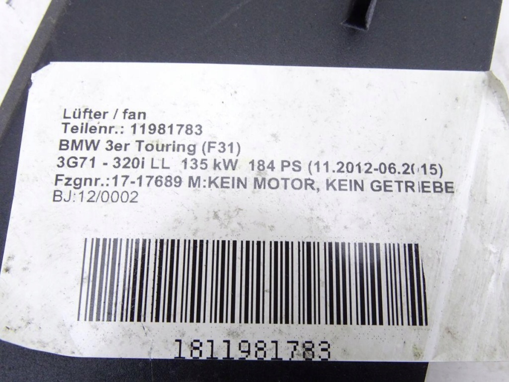 Bmw 3 f30 f31 320i 2.0 b48 12-15 радиатор воды оригинал 8482624 с Разборки