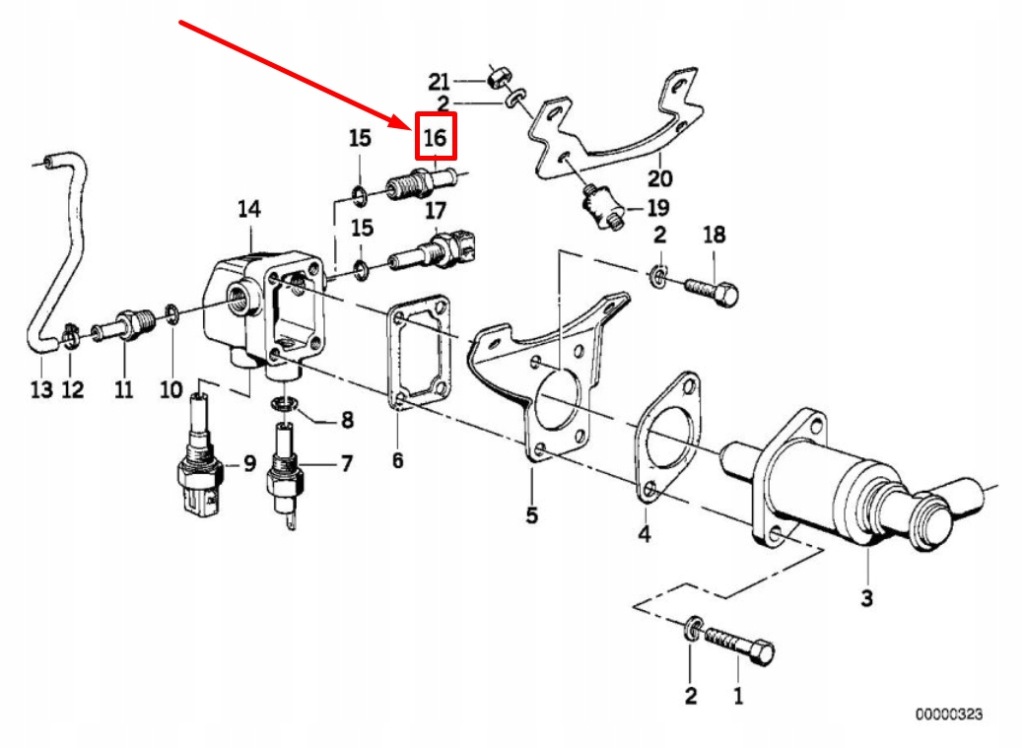 Купити З'єднувач трубка головки циліндрів bmw 3 compact e36 11121740396 1740396