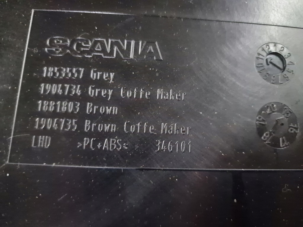 фото №10, Накладка консолі панель приладів верхній панелі консоль спідометра scania 1853557