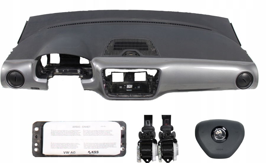 фото №1, Приборная панель консоль подушка безопасности ремни skoda citigo